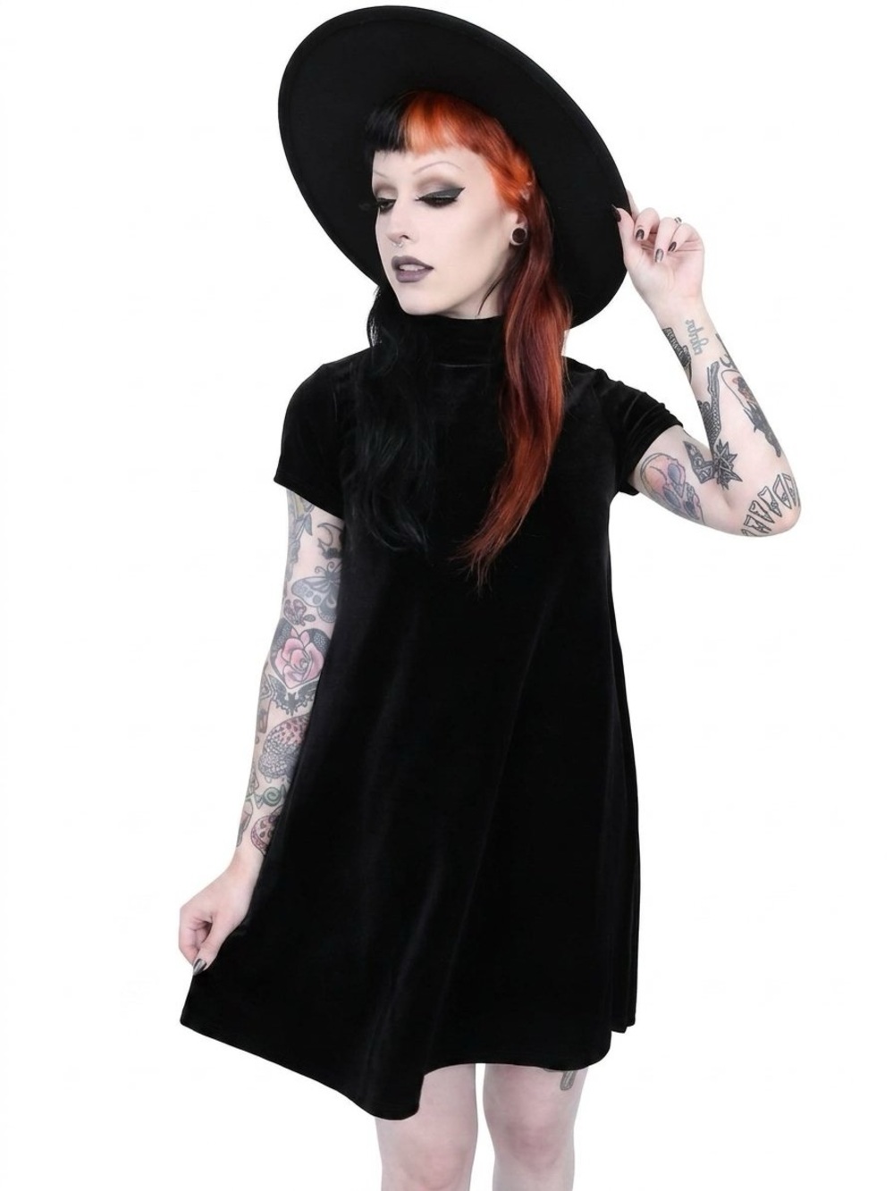 🖤 RARE 2022 FOXBLOOD Velvet Mod Mini Dress – Black – Small 🖤